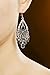 Fashion Chandelier Earrings For Women Tassle Drop Black EAG080-B
