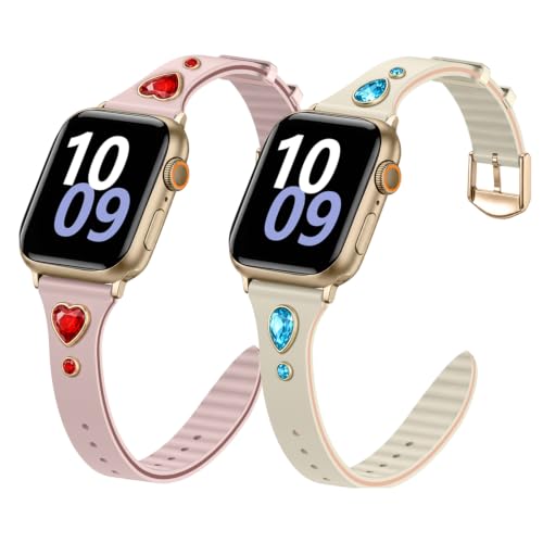 DIY Decorative Watch Bands for Apple Watch Charms Set for Women at Amazon