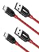 Anker [2-Pack] Powerline+ USB C to USB A Fast Charging Cable, for Samsung Galaxy Note 8 / S8 / S8+ / S9 /S10, Sony XZ, LG V20 / G5 / G6 and More (3ft)(Red)