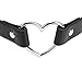 Zittop Girls Love Heart Choker PU Leather Collar Punk Heart Goth Fans Chain Necklace