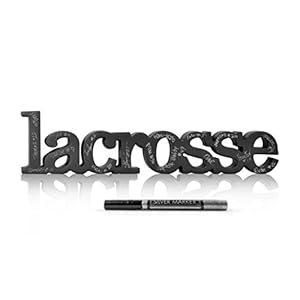 ChalkTalkSPORTS Lacrosse Wood Words Ready to Autograph | Lacrosse Sign & Decor