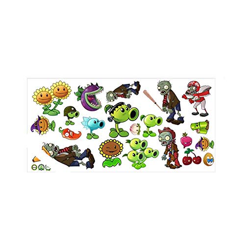Fangeplus(TM DIY Removable Plants vs . Zombies Sunflower Snow Pea Cherry Bombs Art Mural Vinyl Waterproof Wall Stickers Kids Room Decor Nursery Decal Sticker Wallpaper 23.6''X11.8''