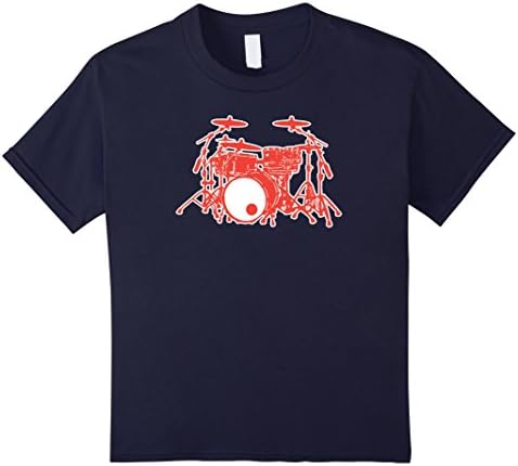 unisex-child Red Drum set T Shirt 10 Navy
