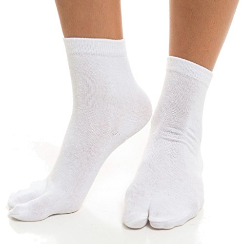 SUNTRADE 3 Pairs Japan Tabi Socks, Split 2 Toe Sandals Ninja Slipper Japanese Kimono Cotton
