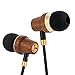 In Ear Headphones, Elepawl Genuine Wood Noise-isolating Earbuds Stereo Earphones with Microphone for Apple iPhone, iPad, iPod, Android Smart Phone, Tablet and More