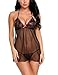 Avidlove Women Babydoll Sexy Lingerie Transparent Lace Chemise Halter Sleepwear