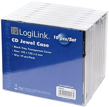 LogiLink NB0050 - Estuche Jewel de CD y DVD (10 Piezas): Amazon.es: Informática