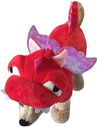 Pineocus Red Soft Flying Dragon Style Pet Dogs Cosplay Coat Size L