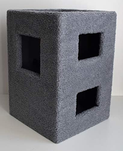 Lemio cat barrel "Cube" cat tree scratching bin 56 cm, furniture for cats