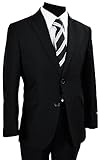 Boys Slim Fit Suit in Black Dresswear Set