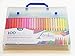 Strokes Art 100 Fine Tip Kids Coloring Markers - Washable - Smudge Free - Vibrant Colors - Carry Case