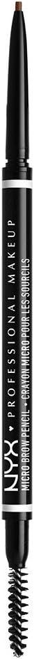 NYX Professional Makeup Micro Brow Pencil, Dual Ended With Mechanical Brow Pencil And Spoolie Brush, Vegan Formula, Shade: Chocolate