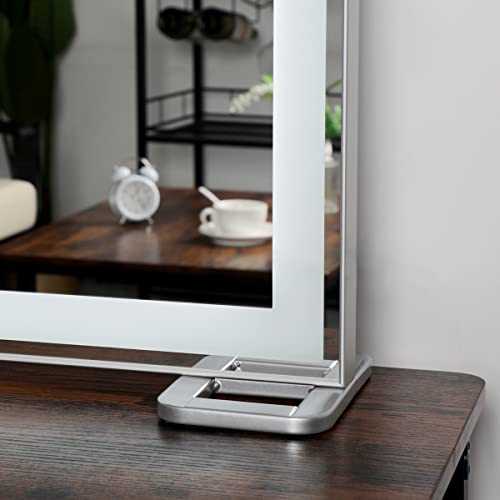 BEAUTME Makeup Mirror with Lighting, Large Hollywood Mirror with Light Cosmetic with Magnifier 10x Wall/Table Mirror (91.5x67cm)