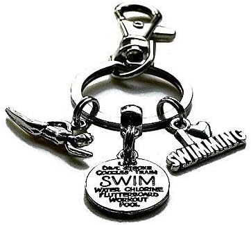 Meaningful Charms Keychain Lanyard Keyring Gifts Swimming Teacher Handbag School Bag Backpack Tag
