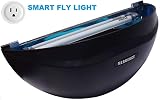 Zepol Labs Mergence Wall Sconce Smart Fly Trap Fly Light Fly Zapper Bug Zapper Flying Insect House Fly Light Trap - Black
