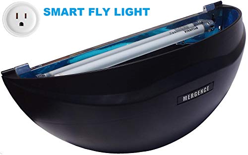 Zepol Labs Mergence Wall Sconce Smart Fly Trap Fly Light Fly Zapper Bug Zapper Flying Insect House Fly Light Trap - Black
