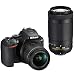 Nikon D3500 24.2MP DSLR Camera w/AF-P 18-55mm VR Lens & 70-300mm Dual Zoom Lens (1588B) – (Renewed)thumb 1