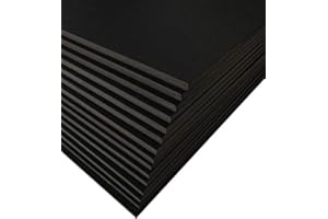 Excelsis Design 15 Pack Foam Board | Black Foam Board 3/16 Inch Thick Black Core Mat | Backing Board for Presentations, Signboards, Arts, Display and Crafts with Double-Sided Sheet - 16x20 Inches