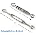 M6 Turn Buckle Tension Hook and Eye Hook & Eye Turnbuckle 304 Stainless Steel Hardware Kit for Wire Rope Tension Heavy Duty UV Resistant for Sun Shade sail Installation Waterproof Anti Rust Pack of 5