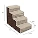 Dallas Manufacturing Co. 4 Step Home Décor Pet Steps, Brown & Tan