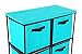 Homebi 4-Drawer Storage Chest Shelf Unit Storage Cabinet Multi-Bin Organizer with Removable Non-woven Fabric Bins in Turquoise,25