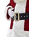 Higen Men's Santa Suit 10pc Deluxe Santa Claus Costume Adult Christmas Crimson Regency Plush Red L