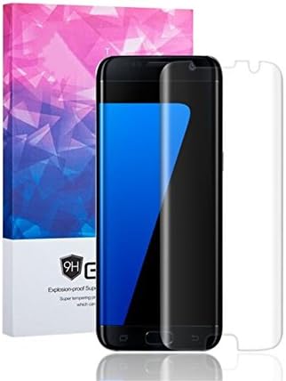 FIYI S7 Edge Screen Protecor Tempered Glass, Bubble Free,HD Clear,98% Coverage,3D Curved,Case Friendly, Screen Protector Privacy for Galaxy S7 Edge (Silver)