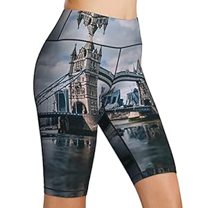 Inaayayi Hoge Taille Yoga Shorts Tower Bridge Panorama Engels Landmarks Skyline vrouwen Biker Shorts Yoga Workout…
