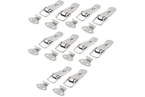 URBEST 10Pcs Silver Tone Stainless Steel Hardware Toolbox Drawer Toggle Latch