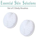 Body Brush Replacement Head - Fits Perfect Skin Brushing by Essential Skin Solutions - Set of 2 Body Brushes