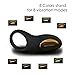 EROCOME Full Silicone Vibrating Sagitta Remote Control Cock Ring - Waterproof Rechargeable Penis Ring Vibrator with 8 Modes - Sex Toy for Male or Couples (Black)