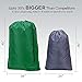 HOMEST 2 Pack Large Nylon Laundry Bag, Machine Washable Large Dirty Clothes Organizer, Easy Fit a Laundry Hamper or Basket, Can Carry Up to 4 Loads of Laundry, Dark Green