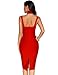 Meilun Womens Sleeveless Bodycon Dress Bandage Straless Dress (M, Red-1)