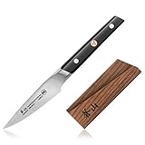Cangshan TC Series 1020946 Swedish Sandvik 14C28N Steel Forged 3.5-Inch Paring Knife and Wood Sheath Set
