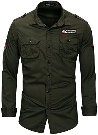 Men's Quick-Dry Long/Short Sleeve Fishing Shirts for Work Travel Military
