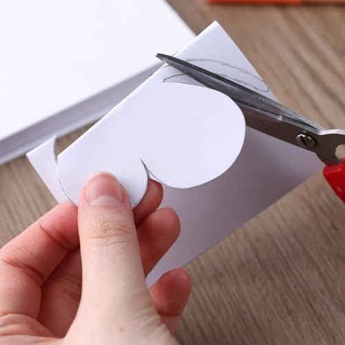 VGOODALL 102 Blatt Tonpapier, Weißes Tonpapier 13x8cm Bastelpapier Karton Druckerpapier für Kartenherstellung Papierhandwerk