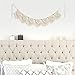 Mkono Macrame Woven Wall Hanging Fringe Garland Banner Bohemian Wall Decor Woven Home Decoration for Apartment Bedroom Living Room Gallery Baby Nursery, 7.5
