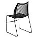 Flash Furniture HERCULES Series 661 lb. Capacity Orange Stack Chair with Air-Vent Back and Black Powder Coated Sled Base