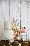 Edible Butterflies © - Ombre Monarch Orange- Set of 12 - Cake and Cupcake Toppers, Decoration