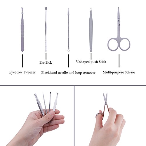image for DUcare Nail Clippers Manicure Pedicure Set - 12 Piece Stainless Steel 