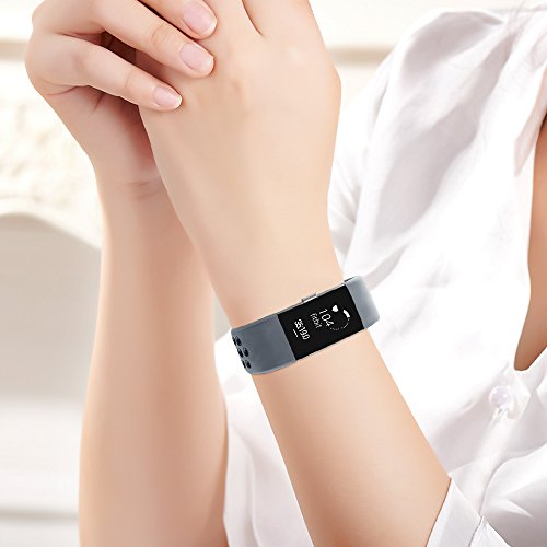 image for iGK Silicone Replacement Bands Compatible for Fitbit Charge 2, Adjusta