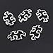 JETEHO 120Pcs Big Puzzle Pieces Charms Pendant Jewelry Findings for Jewelry Making Necklace Bracelet DIY, Antique Bronze & Antique Silver