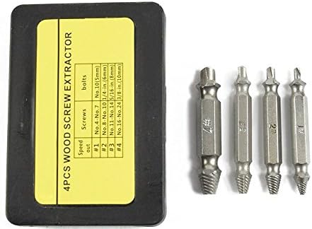 4PCS Double Side Damaged Screw Extractor screw remover tiny self tapping extractor