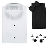 Slim Fit Tuxedo Shirt, Cummerbund, Bow Tie, Cufflinks & Studs