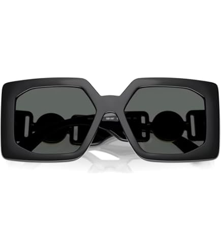 Versace VE 4496U GB1/87 Black Plastic Square Sunglasses Grey Lens Versace VE 4496U GB1/87 Black Plastic Square Sunglasses Grey  main image 3