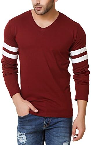 fabstone collection Men's Cotton V-Neck T-Shirt (Brown)