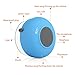 GJTWireless Bluetooth Waterproof Shower Speaker: 3.0 Speaker, Mini Water Resistant Wireless Shower Speaker, Handsfree Portable Speakerphone with Built-in Mic, 6hrs of playtime, Control Buttons and Dedicated Suction Cup for Showers, Bathroom, Pool, Boat, Car, Beach, & Outdoor Use(Blue)