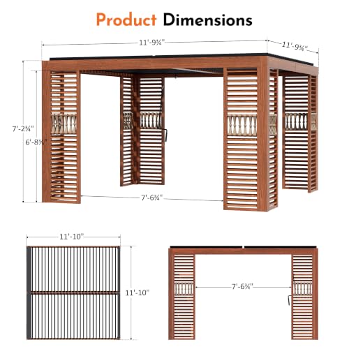MODERNSHADE 12'x12' Louvered Pergola Review: Adjustable Roof with Integrated Drainage image 21