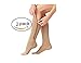 iEase 2 Pairs Compression Socks Women 15-20 mmHg Open Toe Leg Support Stocking Knee High Socks with Zipper