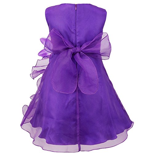 FEESHOW Baby Girls Rhinestone Princess Wedding Pageant Party Ruffle